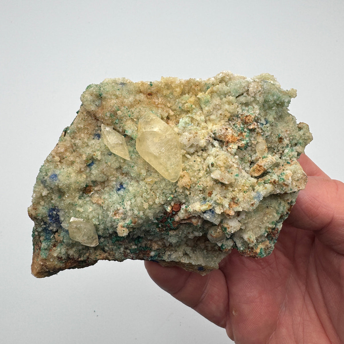 Calcite, Malachite - Mineral Specimen From Colorado For Sale – Invenio ...